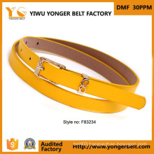 Cute Elegant Fashion Skinny Girls Belt Yellow Delicate Narrow Belt for Women